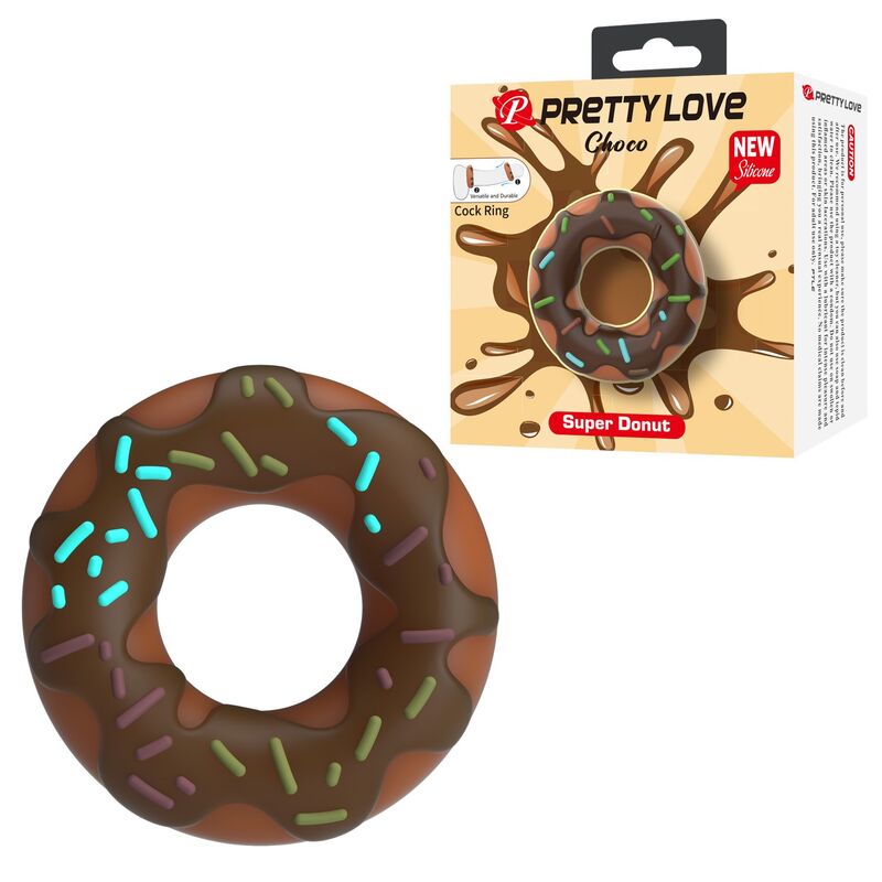 PRETTY LOVE - ANILLO PARA PENE SUPER DONUT MARRÓN - Imagen 4