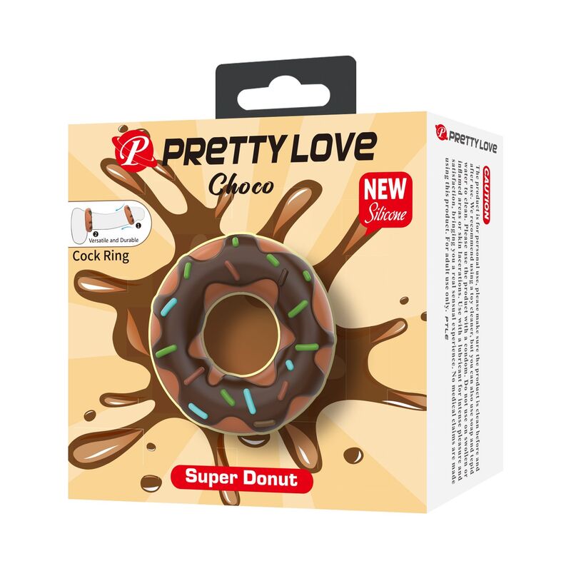 PRETTY LOVE - ANILLO PARA PENE SUPER DONUT MARRÓN - Imagen 5
