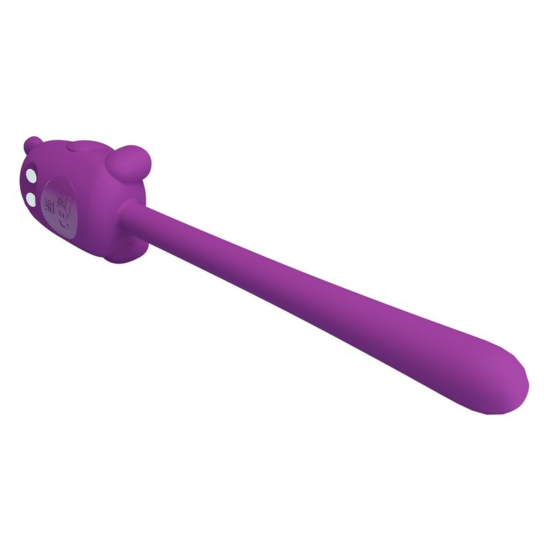 Vibrador morado FUN TOYS con cabeza de osito y cuerpo alargado