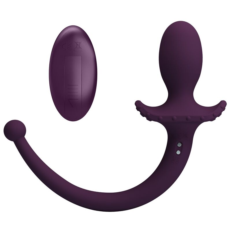 Pretty Love – Lioea Plug Anal Con Cola Vibrador 12 Funciones Color Morado