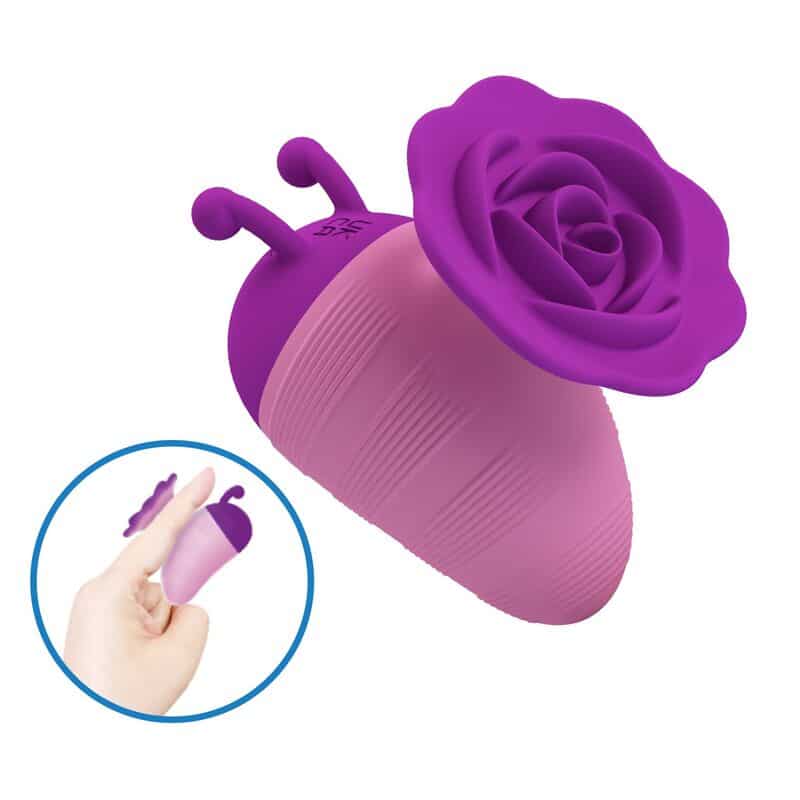 PRETTY LOVE - LITTLE BEE ESTIMULADOR DE CLÍTORIS 7 MODOS RECARGABLE MORADO-ROSA