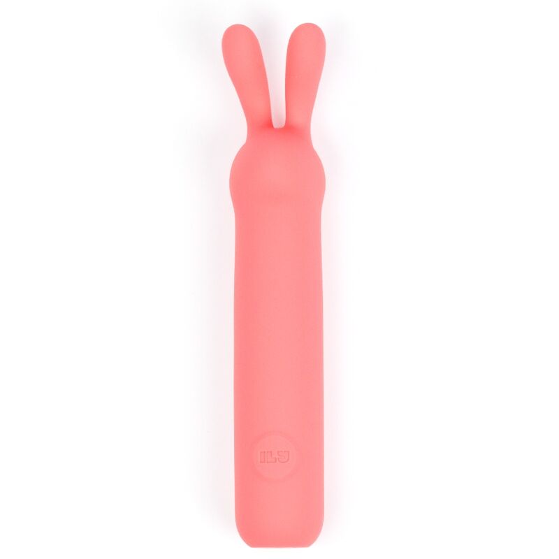 Vibrador íntimo JE JOUE Ily Rabbit Bullet rosa, con cuerpo alargado y dos relieves en forma de orejas
