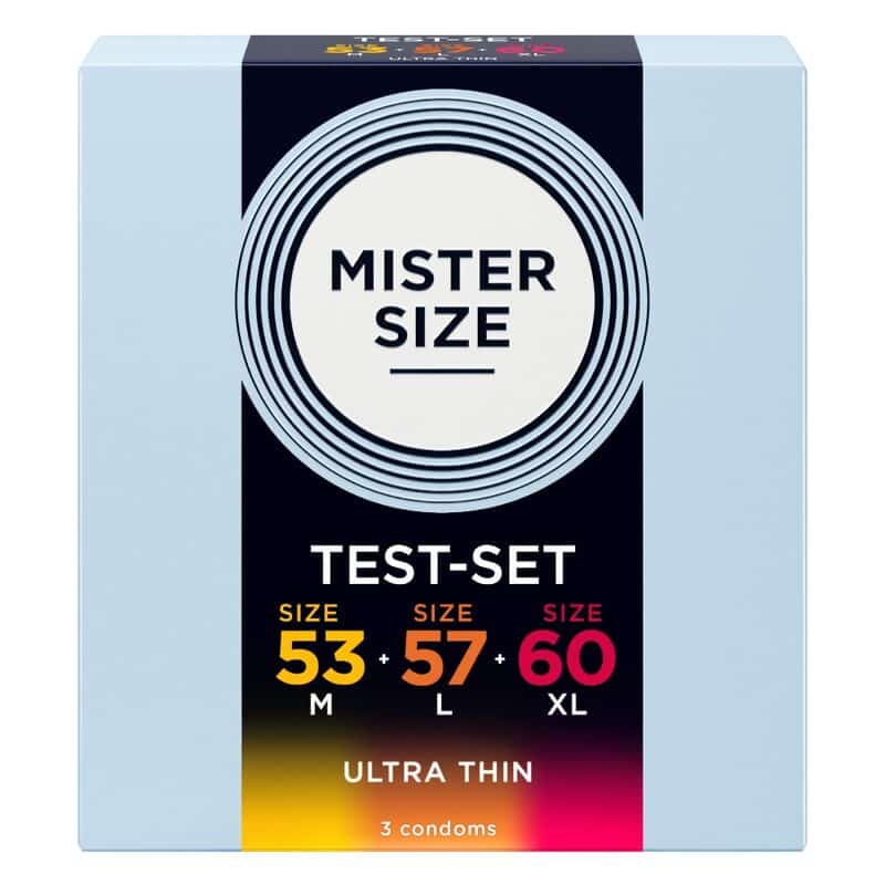 MISTER SIZE - PACK MUESTRA PRESERVATIVOS TALLA 53-57-60 MM (3 UNIDADES)