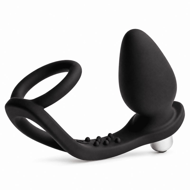 ROCKS-OFF - RO-ZEN ESTIMULADOR PROSTÁTICO VIBRADOR CON DOBLE ANILLO 7 VELOCIDADES NEGRO