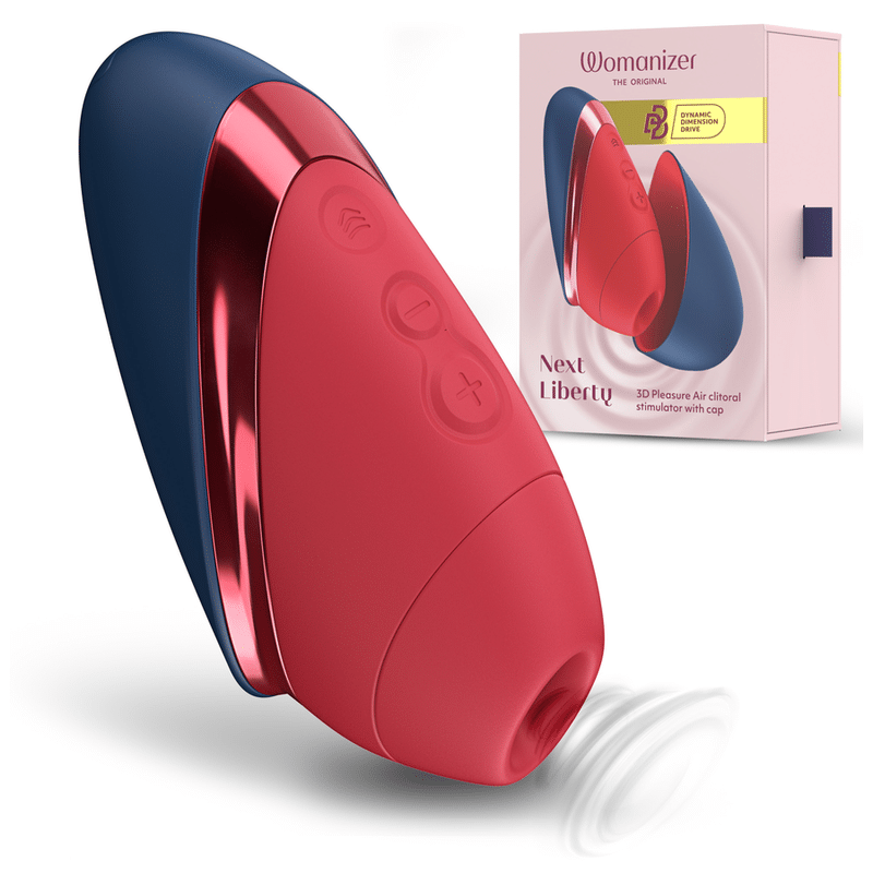WOMANIZER - NEXT LIBERTY ESTIMULADOR DE CLÍTORIS 3D PLEASURE AIR AZUL/ROJO